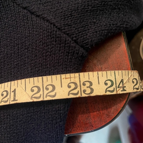 Polo Ralph Lauren Navy Blue Ribbed Collar Button up Sweater Sz L Men - Picture 6 of 7